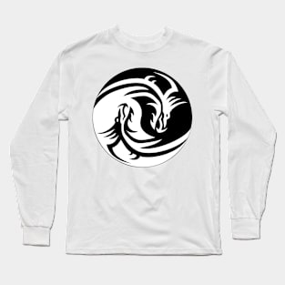 yin yang dragon Long Sleeve T-Shirt